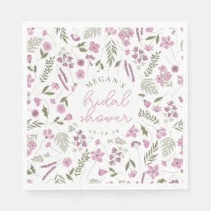 Guardanapos para Chá de Noiva Wildflower - Roxo