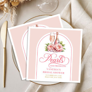 Guardanapos para Chás de Bebê Pérolas de Aquarela 