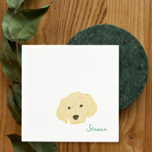 Guardanapos para Cocktail do Cão Retriever Dourado