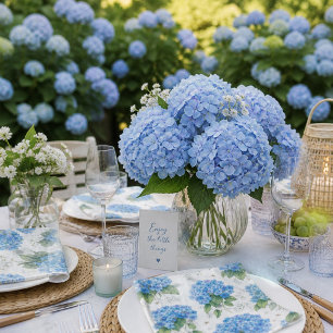 Guardanapos para Coquetel Hortênsia Azul   Elegant