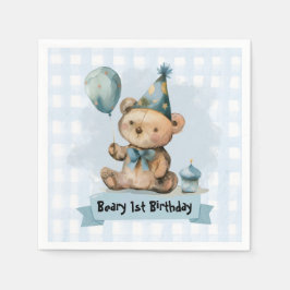 Guardanapos para Festa de 1º Aniversário do Beary