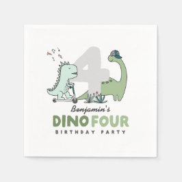 Guardanapos para Festa de Aniversário Dino Four