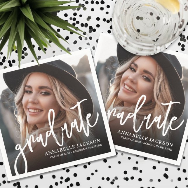 Guardanapos para Festa de Formatura com Fotos (Photo Graduation Party Napkins)