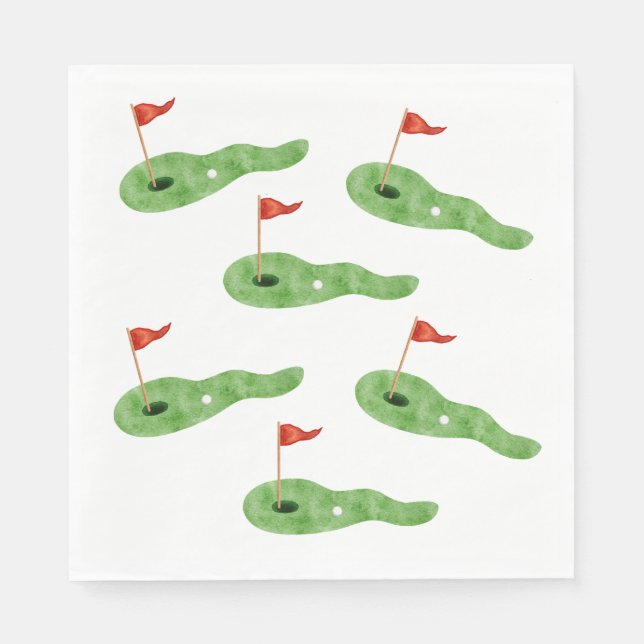 Guardanapos para Festa de Golfe (Frente)