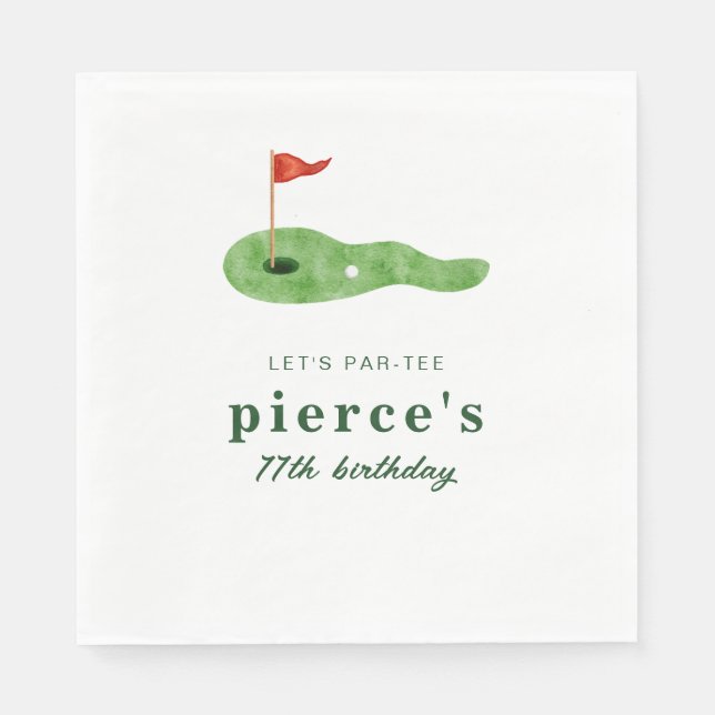 Guardanapos para Festa de Golfe (Frente)