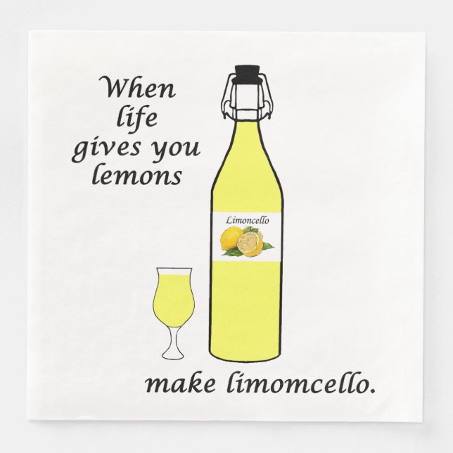 Guardanapos para jantar de Limões a Limoncello (Frente)