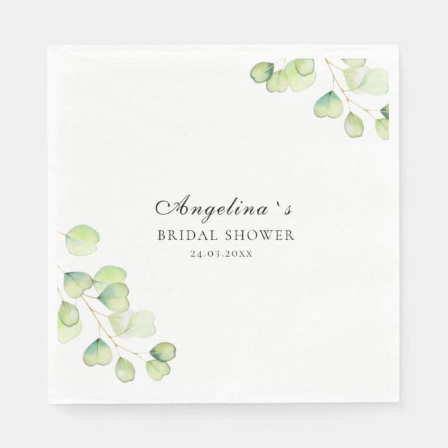 Guardanapos para um chá de noiva. (Frente)