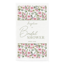 Guardanapos para um chá de noiva pastel.