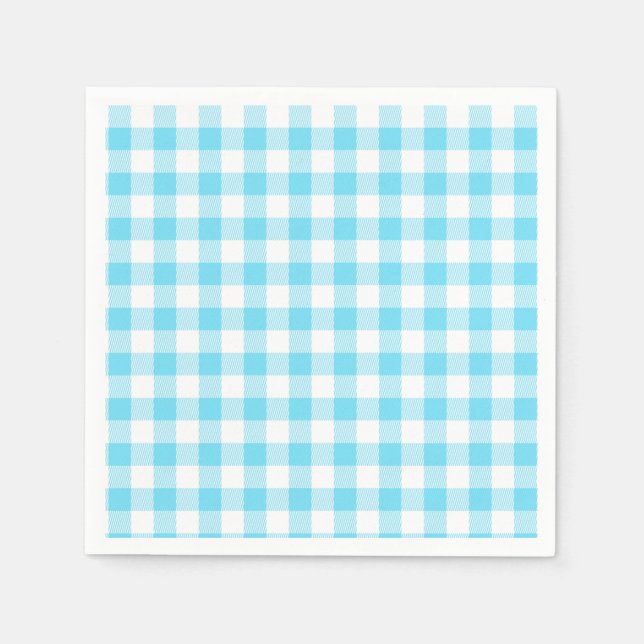 Guardanapos Pastel Gingham Azul (Frente)