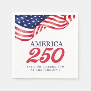 Guardanapos Patrióticos America 250   4 de Julho