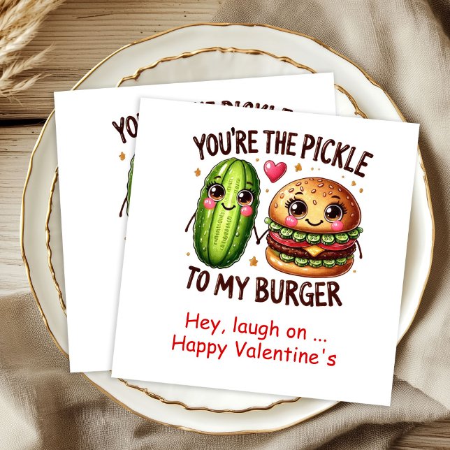 Guardanapos Personalizados Comida Divertida Eu Amo (Funny Foods Personalized I Love You Napkins

)