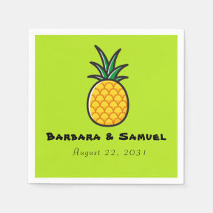 Guardanapos Personalizados de Abacaxi para Casamen