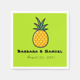 Guardanapos Personalizados de Casamento Tropical d