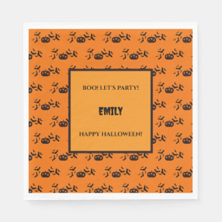 Guardanapos personalizados de Halloween Abóbora Mo