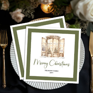 Guardanapos Personalizados de Natal com Porta Verd