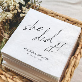 Guardanapos personalizados Ela Fez Isso formatura 