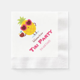 Guardanapos Personalizados Festa Tiki Abacaxi Luau