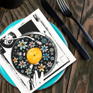 Guardanapos Personalizados Floral Retro para Anive
