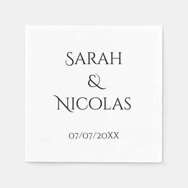 Guardanapos personalizados minimalistas (Frente)