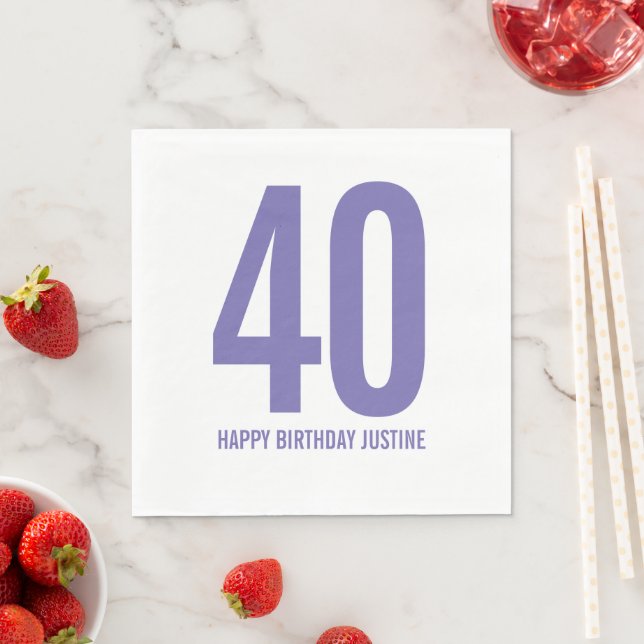 Guardanapos Personalizados para 40º Aniversário (Insitu)