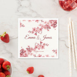 Guardanapos Personalizados para Casamento com Flor