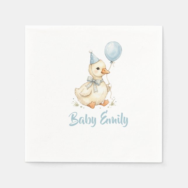 Guardanapos Personalizados para Chá de Bebê de um  (Frente)