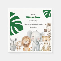 Guardanapos Personalizados para Chá de Bebê Safari