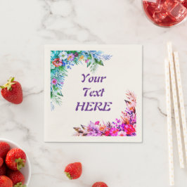 Guardanapos Personalizados para Festa Canto Floral