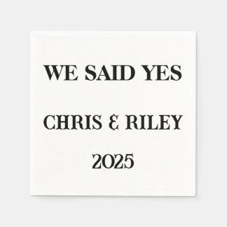Guardanapos Personalizados We Said Yes – Festa de 
