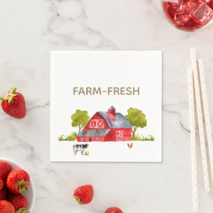 Guardanapos Personalizáveis Tema Fazenda