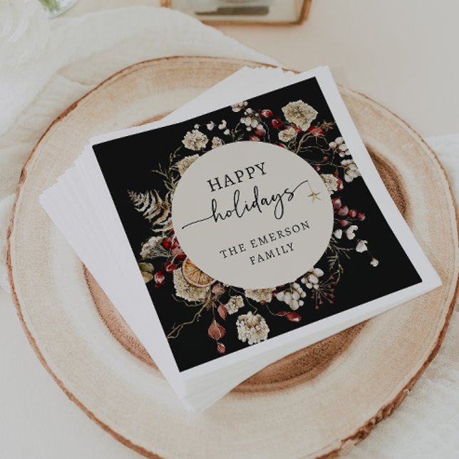 Guardanapos Pretos para o Feriado  (Black Holiday Napkins
)