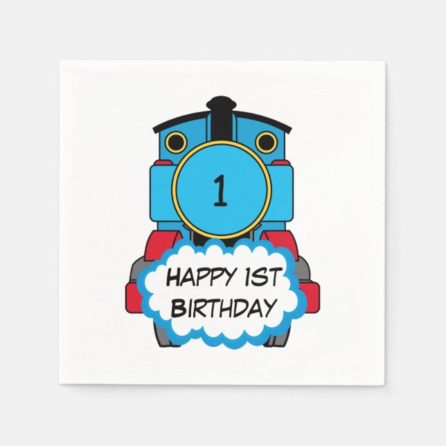 Guardanapos Trem Feliz Aniversário (Frente)