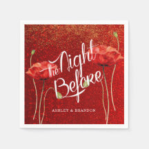 Guardanapos Vermelhos Elegantes com Brilho The Nig