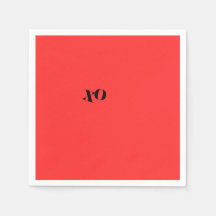 Guardanapos vermelhos XO