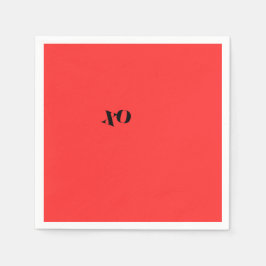 Guardanapos vermelhos XO