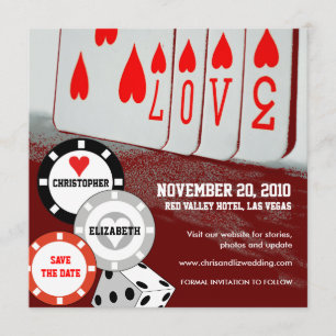 Guardar a Data Convite Amor Cartão De Casino 3