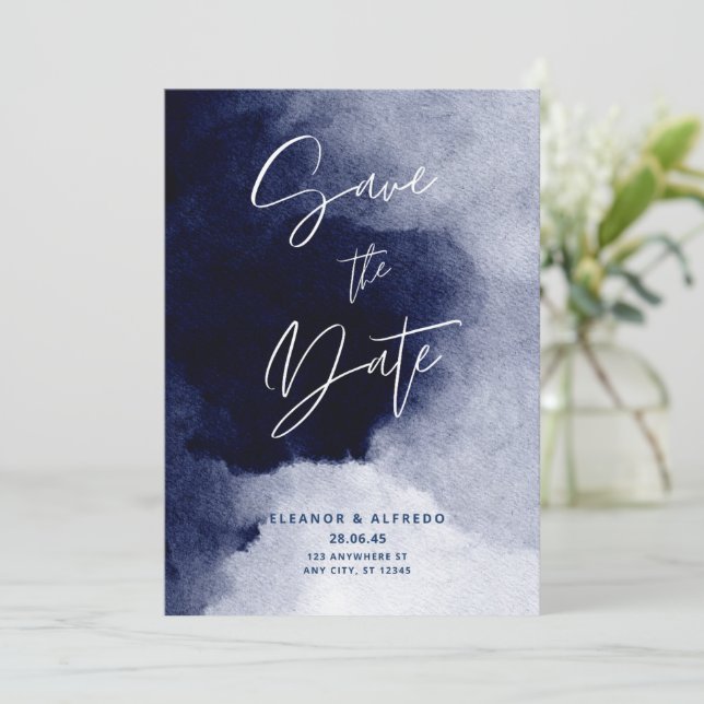 Guardar a Data do Anúncio de Casamento Elegante-Co (Em pé/Frente)