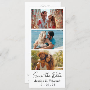 Guardar a Data PhotoBooth Código Qr Chic Preto