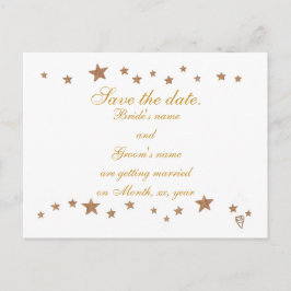 Guardar cartões postais de data, borda de estrelas