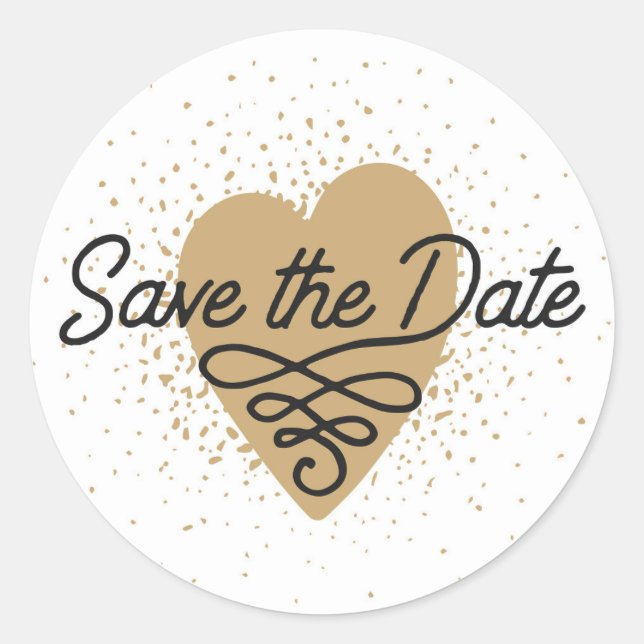 Guardar o adesivo redondo clássico de data (Frente)