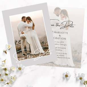 Guardar O Anúncio De Casamento De Foto De Data