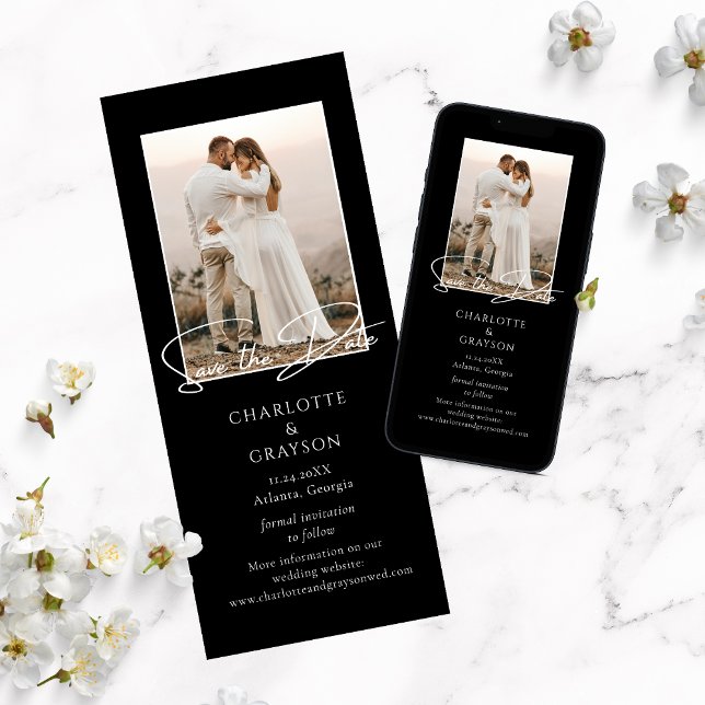Guardar O Anúncio De Casamento De Foto De Data (Criador carregado)