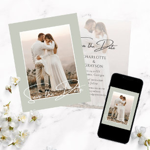 Guardar O Anúncio De Casamento De Foto De Data