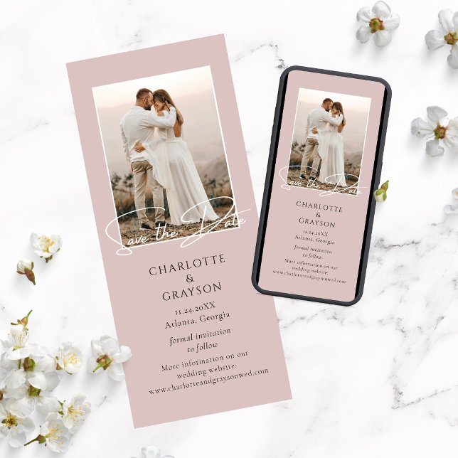 Guardar O Anúncio De Casamento De Foto De Data (Criador carregado)