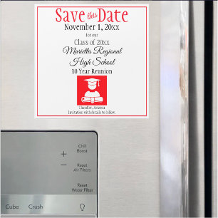 Guardar O Íman Preto Vermelho Da Classe De Data