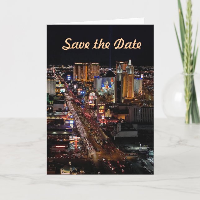 Guarde a data dos cartões de Las Vegas (Frente)
