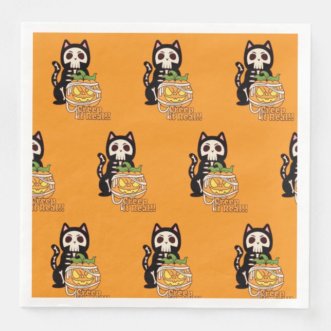 🎃 Guarde o Sono em Guardanapos 🐱 (Frente)