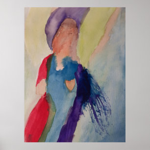 Guardian Angel Abstrato Art Poster