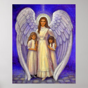 Guardião das crianças das meninas de poster da