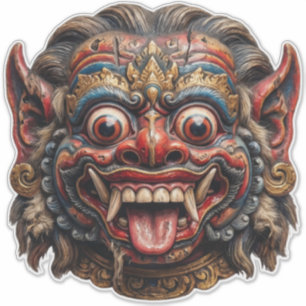 Guardião Neon Barong Adesivo - Proteção Balinesa